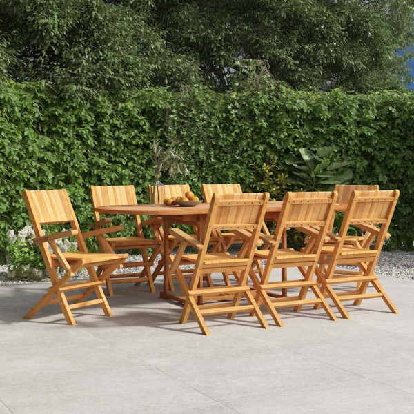 Folding garden chairs, 8 pcs., 55x61x90cm, solid teak