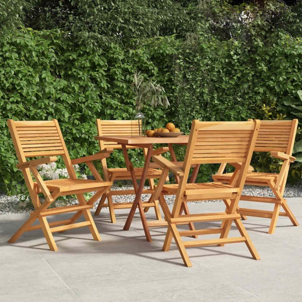 Folding garden chairs, 4 pcs., 55x62x90cm, solid teak
