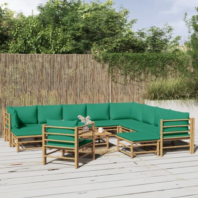 Garden set with green...