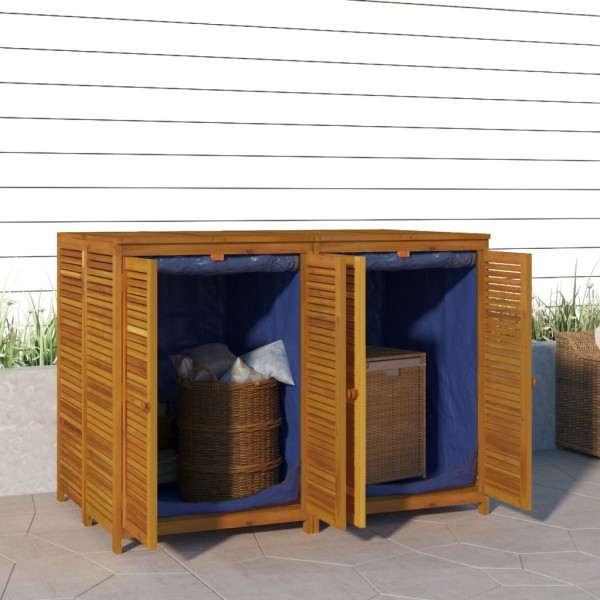 Garden storage box, 140x87x104cm, solid acacia wood