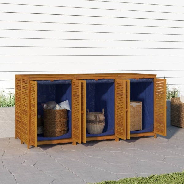 Garden storage box, 210x87x104cm, solid acacia wood
