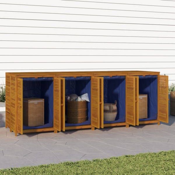 Garden storage box, 280x87x104cm, solid acacia wood