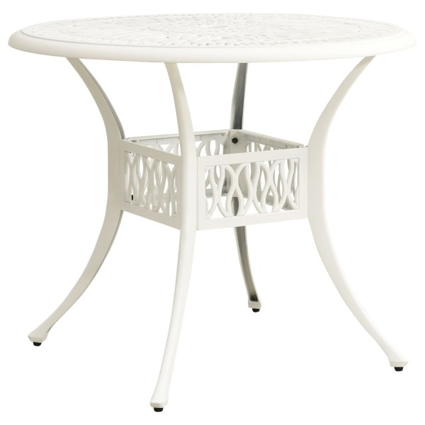Garden table, white, 90x90x74cm, cast aluminum