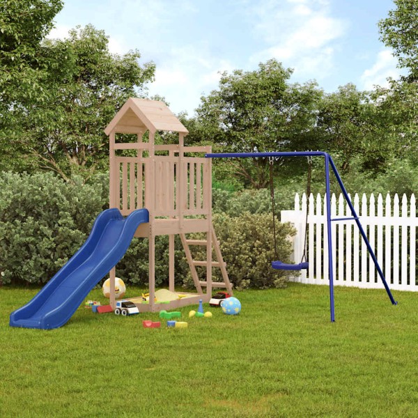 Outdoor playground set, solid pine wood