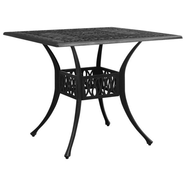 Garden table, black, 90x90x73cm, cast aluminum