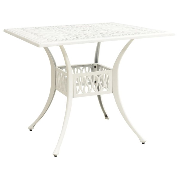 Garden table, white, 90x90x73cm, cast aluminum