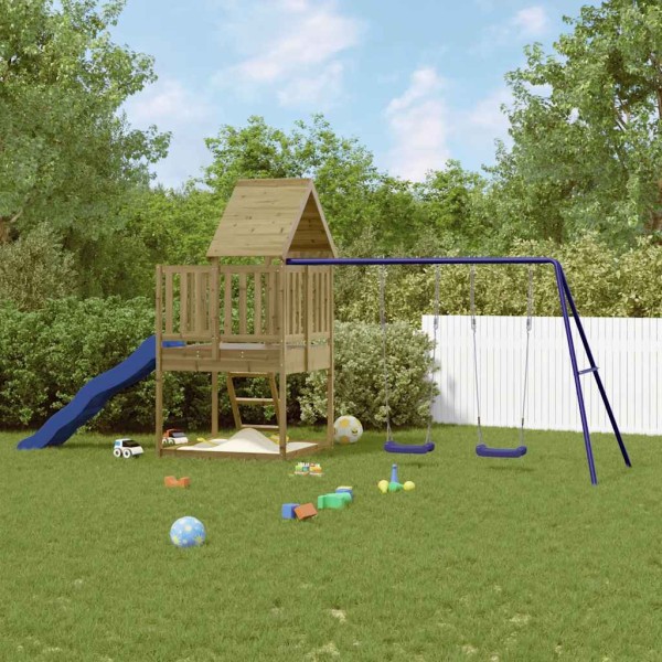 Outdoor playground set, impregnated pine wood