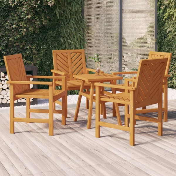 Garden dining chairs, 4 pcs., solid acacia wood