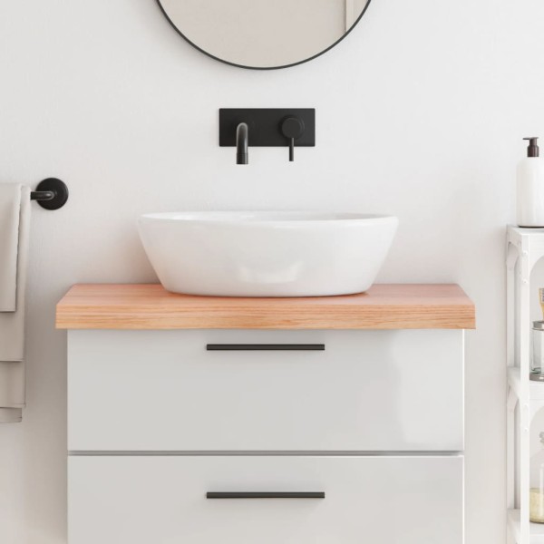 Bathroom countertop, light brown, 80x50x(2-6) cm, wood