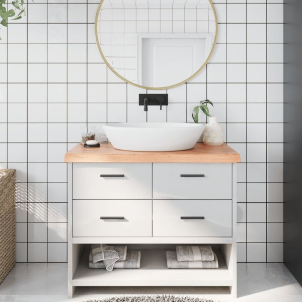 Bathroom countertop, light brown, 100x40x(2-6)cm, wood