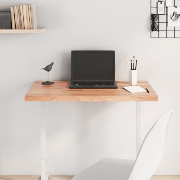 Table top, light brown, 80x50x(2-4) cm, solid wood