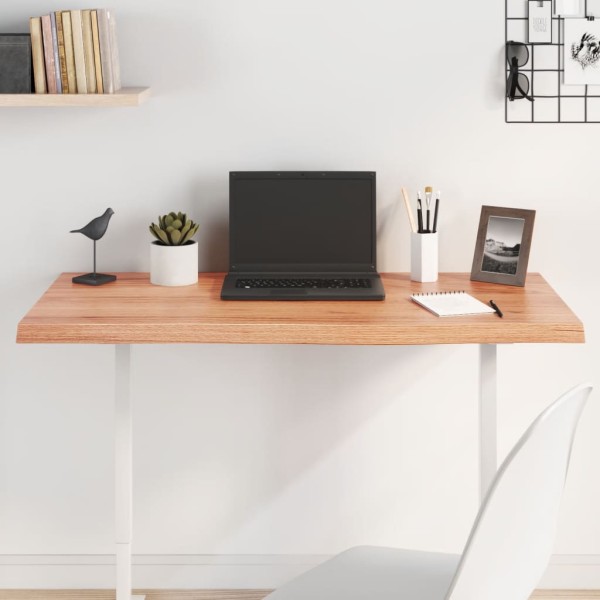 Table top, light brown, 100x50x(2-4) cm, solid wood