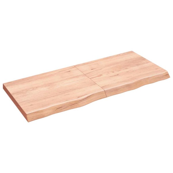 Tabletop, light brown, 140x60x(2-6) cm, solid wood