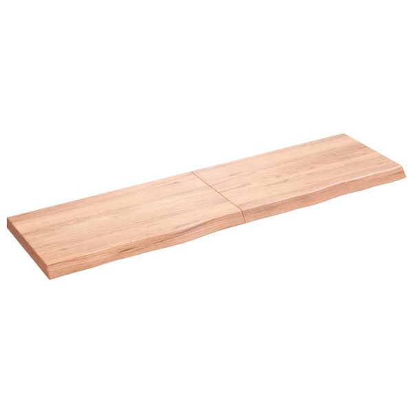Tabletop, light brown, 180x50x(2-6) cm, solid wood