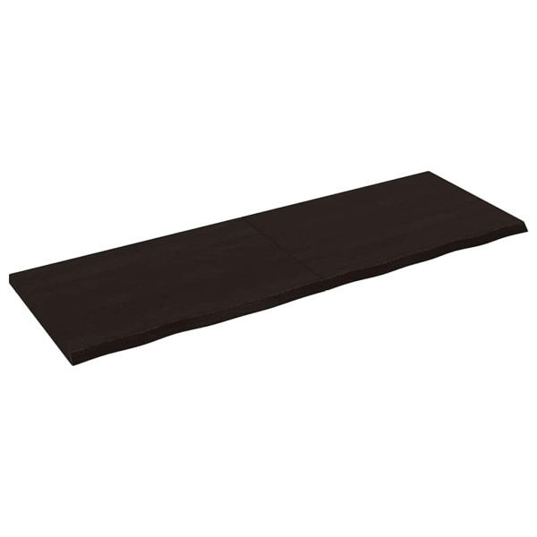 Tabletop, dark brown, 180x60x(2-4) cm, solid oak