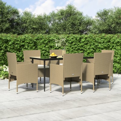 Garden set with cushions, 7...