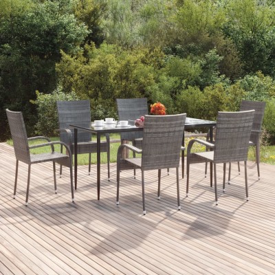 Garden dining set, 7...