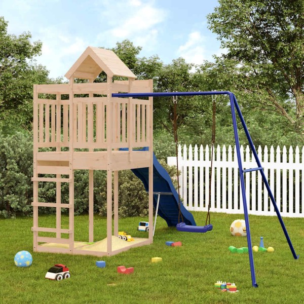 Outdoor playground set, solid pine wood