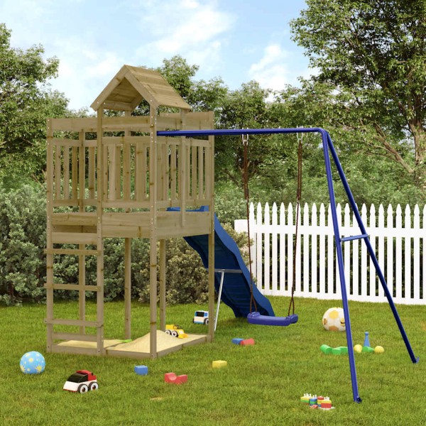 Outdoor playground set, impregnated pine wood