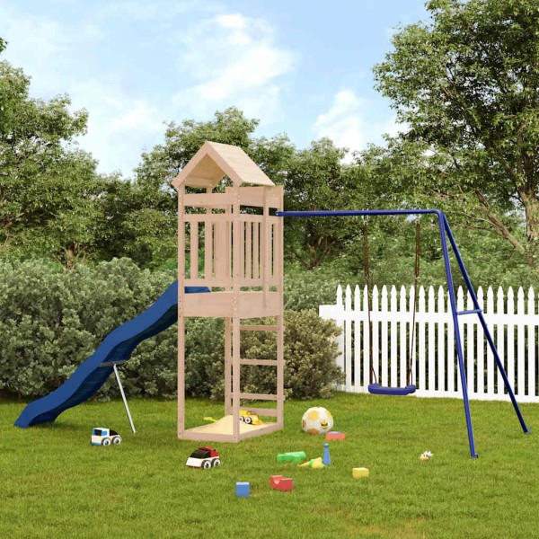 Outdoor playground set, solid pine wood