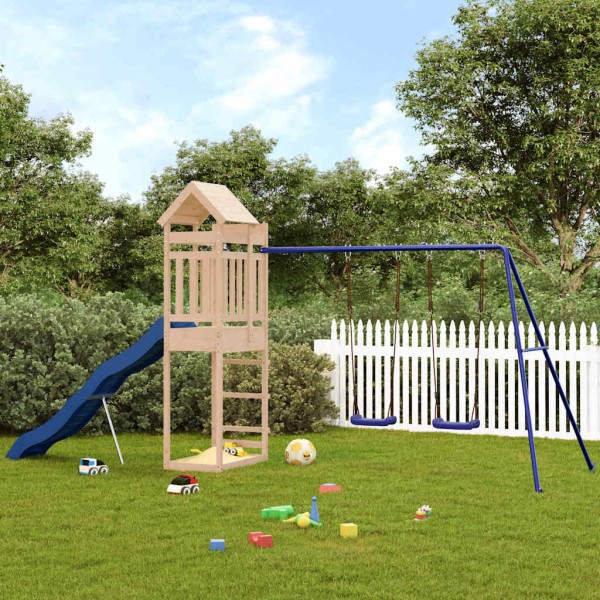 Outdoor playground set, solid pine wood