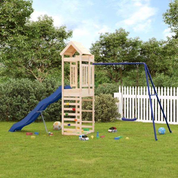 Outdoor playground set, solid pine wood