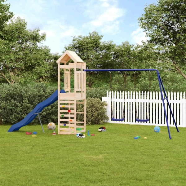 Outdoor playground set, solid pine wood
