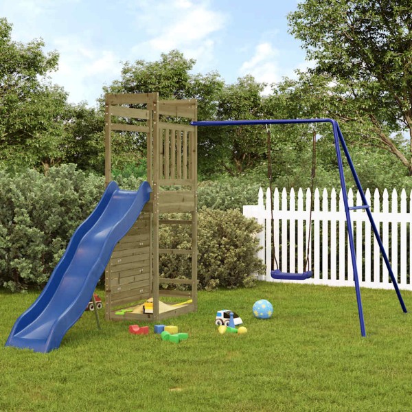 Outdoor playground set, impregnated pine wood