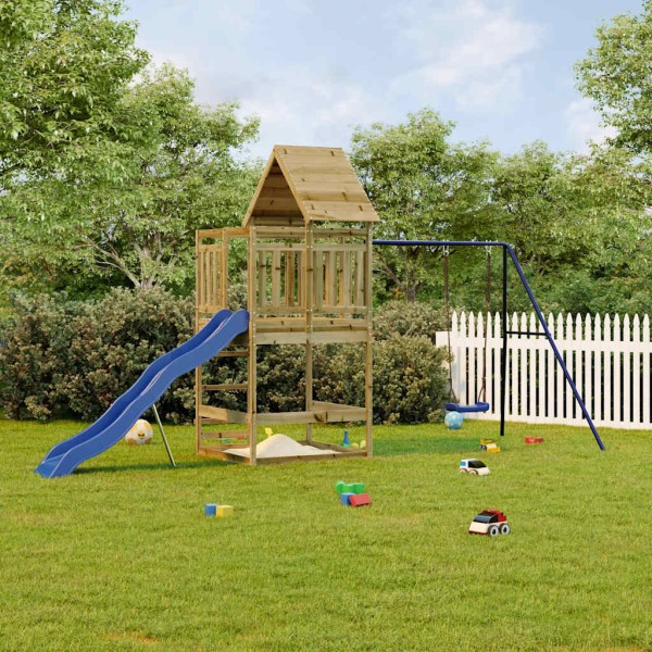 Outdoor playground set, impregnated pine wood