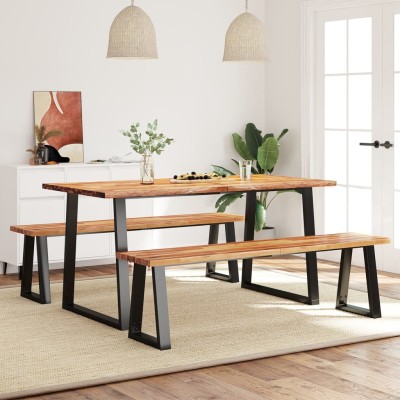 Living-edge dining set,...