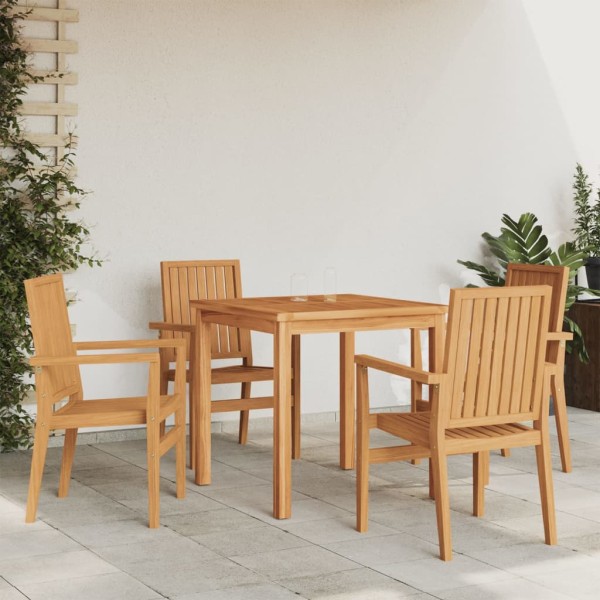 Folding garden chairs, 4 pcs., 56.5x57.5x91cm, solid teak