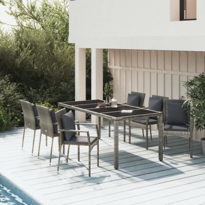 Garden set with cushions, 7...