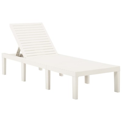 Sunbed, white, plastic