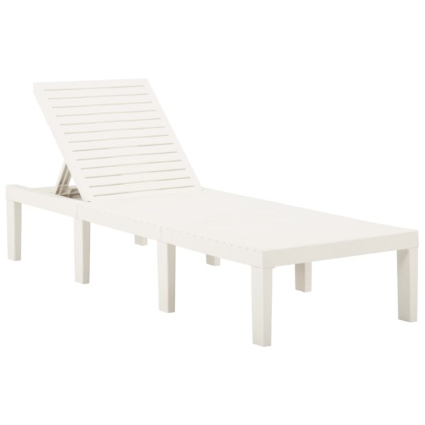 Sunbed, white, plastic