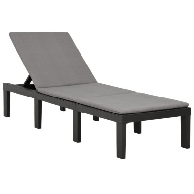 Sun lounger with mattress,...