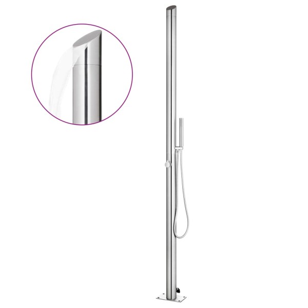 Garden shower, 220 cm, stainless steel