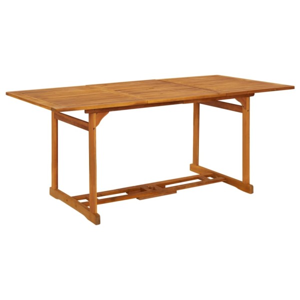 Garden dining table, 180x90x75 cm, solid acacia wood