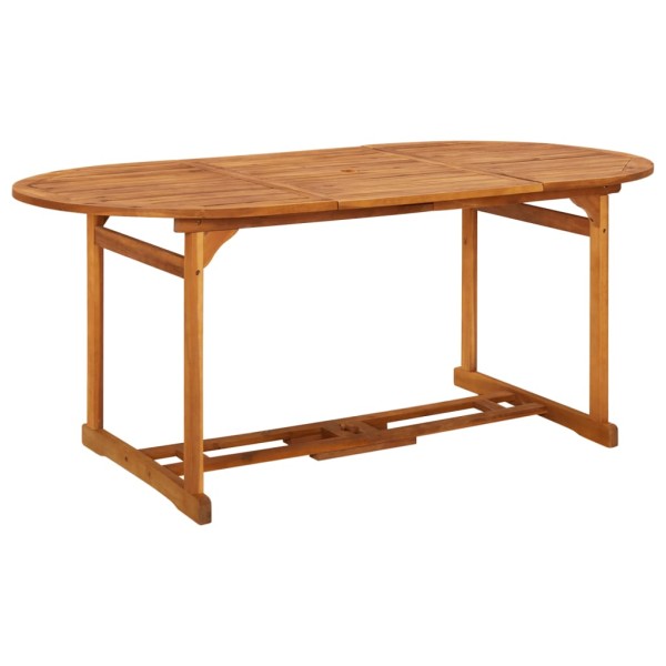 Garden dining table, 180x90x75 cm, solid acacia wood