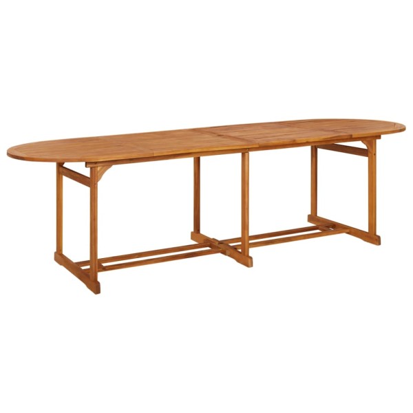 Garden dining table, 280x90x75 cm, solid acacia wood
