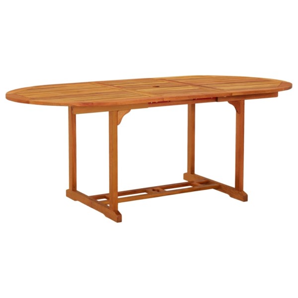 Garden table, 200x100x75cm, solid eucalyptus wood