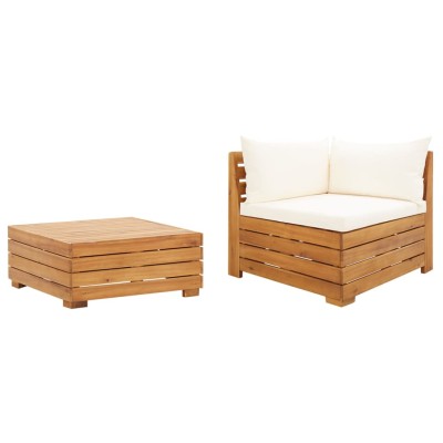 Garden set with cushions, 2...