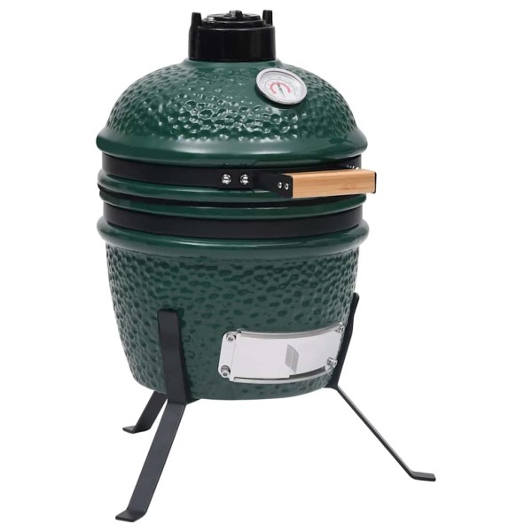 Ceramic Kamado grill-smoker, 56 cm, green color