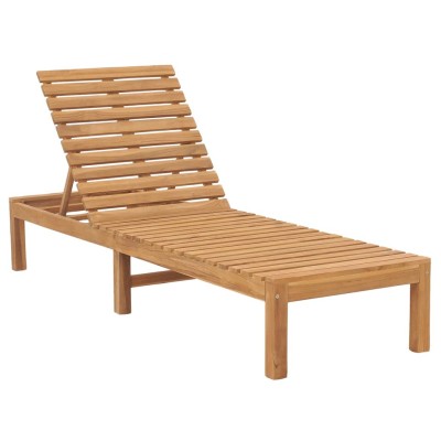 Sun lounger, solid teak wood