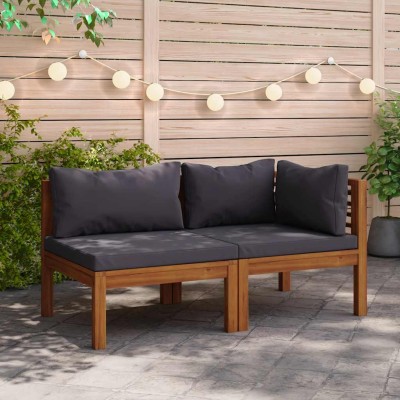 Sofa set with gray pillows,...