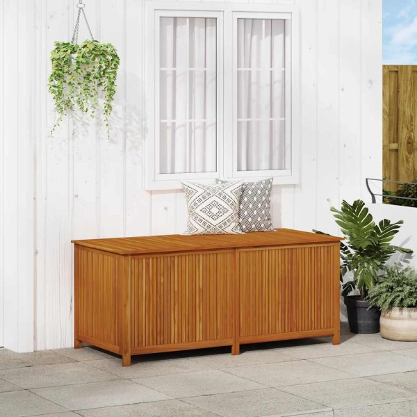 Garden storage box, 175x80x75cm, solid acacia wood