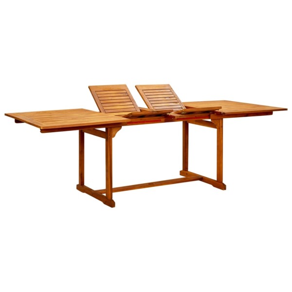 Garden dining table, (160-240)x100x75cm, solid acacia