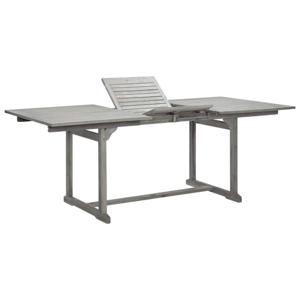 Garden dining table, (150-200)x100x75cm, solid acacia