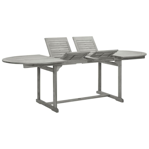 Garden dining table, (160-240)x100x75cm, solid acacia