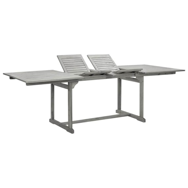 Garden dining table, (160-240)x100x75cm, solid acacia
