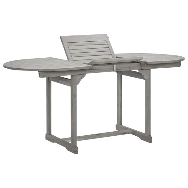Garden dining table, (120-170)x80x75cm, solid acacia